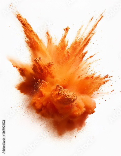Moderne Kunst: Orange Farbexplosion