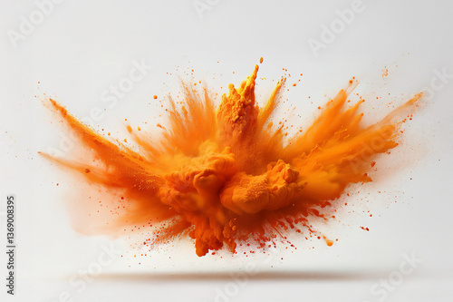 Energiegeladene orange Farbexplosion