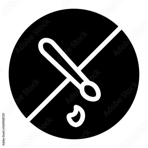 Flame Matches Burn  Glyph Icon