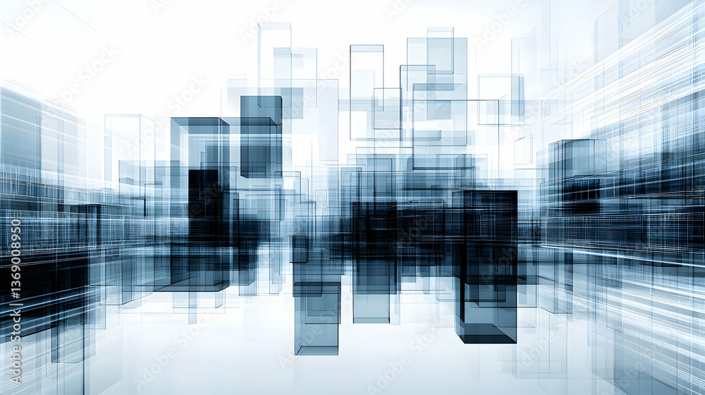 Fototapeta premium Abstract Futuristic Cityscape Design
