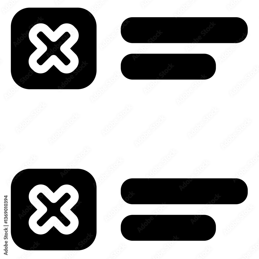 Obraz premium Cancel Delete Remove Glyph Icon