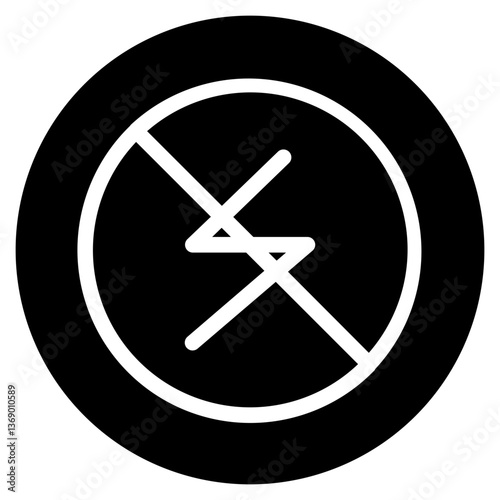 Fault Energy Failed  Glyph Icon