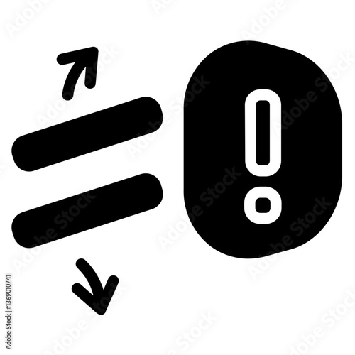 Leveling Failure Beam Glyph Icon