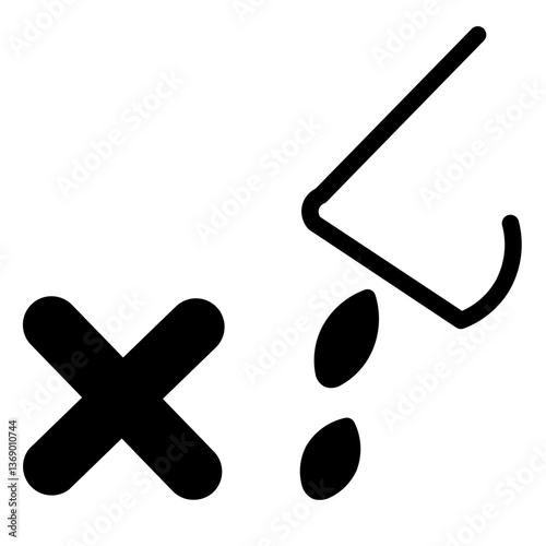 Lack Absence Nose Glyph Icon