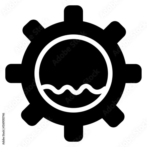 Level Failure Gearbox Glyph Icon