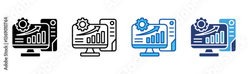 Reporting icon sheet multiple style collection