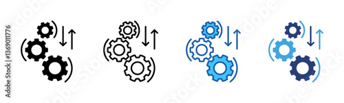 Integration icon sheet multiple style collection