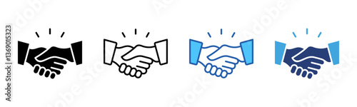 Shake Hands icon sheet multiple style collection
