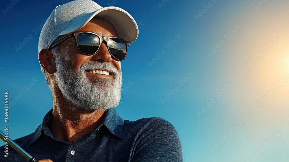 Smiling Senior Golfer on a Sunny Day Smiling Senior Golfer on a Sunny Day