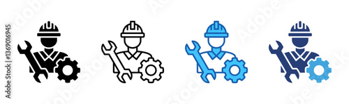 Engineer icon sheet multiple style collection