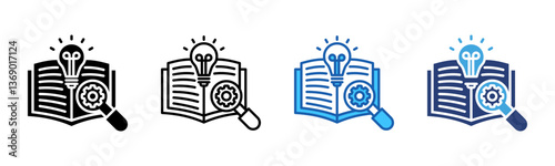 Research And Development icon sheet multiple style collection