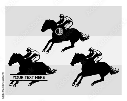 Running Horse Svg, Running Horse Silhouette, Horse Svg, Animals Svg, Circut Cut Files Silhouette, Running horse Svg, Horse Jockey Svg, Racehorse, Horseback Riding, Racehorse Monogram, Split Monogram, 