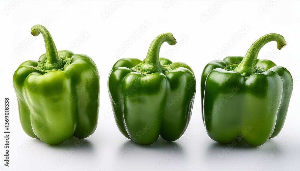 three peppers isolated on white three peppers isolated on white