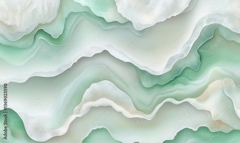 Abstract green and white wavy pattern background for design projects Abstract green and white wavy pattern background for design projects