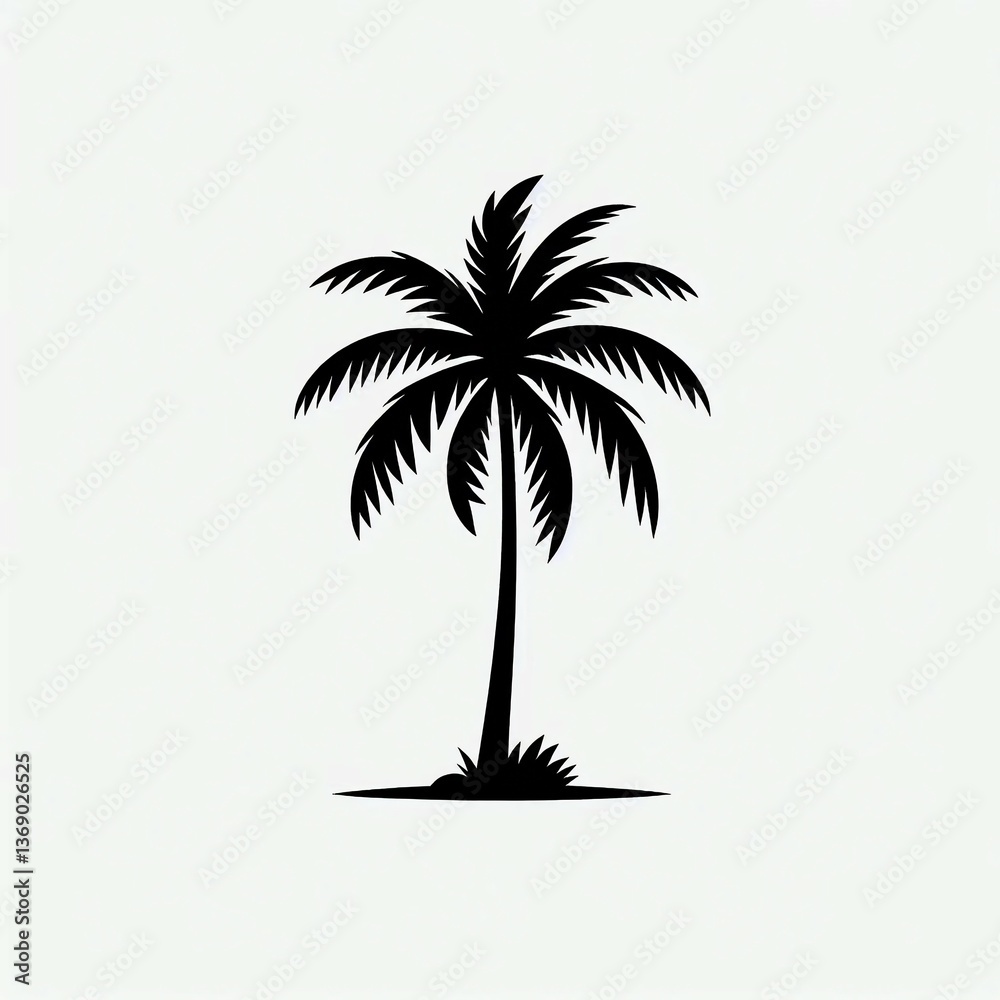 Obraz premium Silhouette of a Tropical Palm Tree