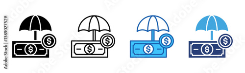 Insurance icon sheet multiple style collection