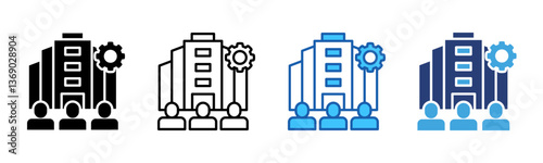 Stakeholder icon sheet multiple style collection