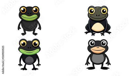 Wallpaper Mural A set of frog vector illustration. This is an editable and printable high quality vector  Torontodigital.ca