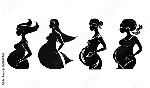 pregnant woman silhouette