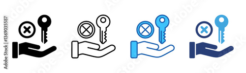 Closing icon sheet multiple style collection