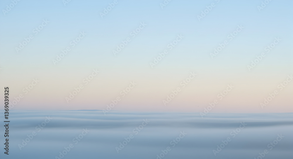 custom made wallpaper toronto digitalSerene atmospheric gradient with soft blue hues and diffused foggy layers