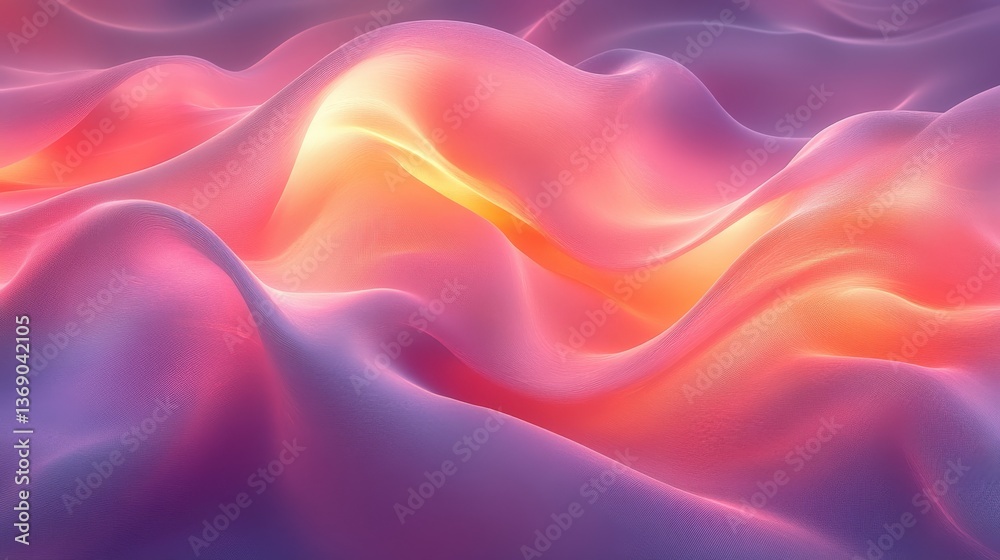 Abstract colorful waves with soft texture and flowing light effect Abstract colorful waves with soft texture and flowing light effect