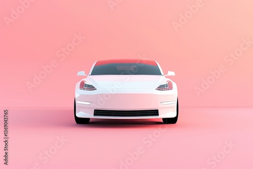 Detailed Picture of Modern Car Isolated on Background 3D Rendering Illustration