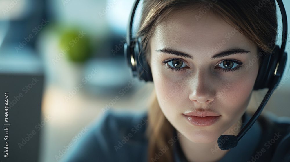 call center operator with headset call center operator with headset