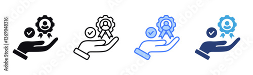 Trustworthiness icon sheet multiple style collection
