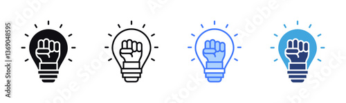 Empowerment icon sheet multiple style collection