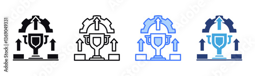 Competitive icon sheet multiple style collection