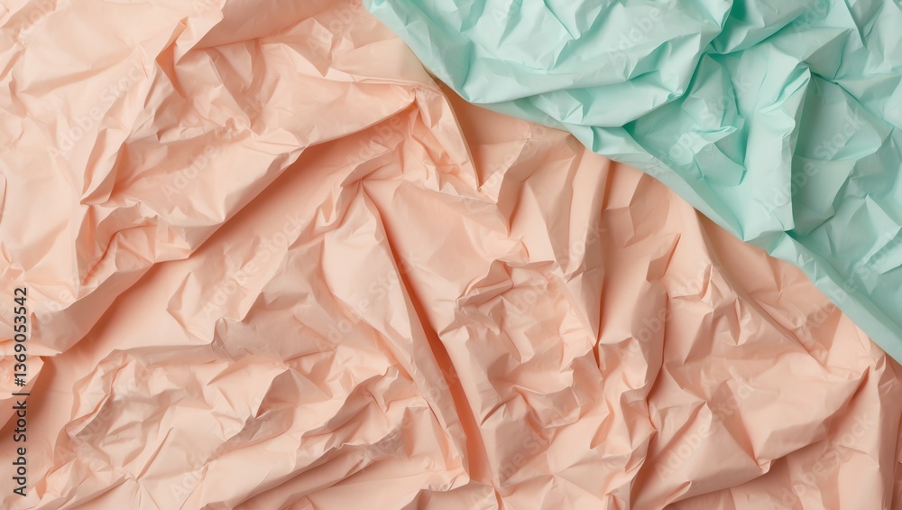 Fototapeta premium Crumpled paper background with simple pastel texture