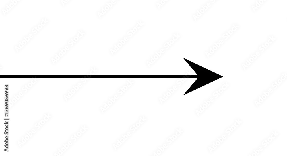 Black arrow on white background Black arrow on white background