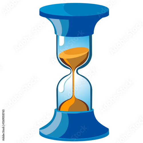 blue hourglass no background vector