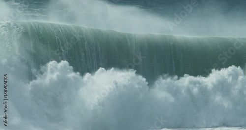 Epic Big Waves Crashing at Nazaré – Dramatic Ocean Power and Coastal Fury