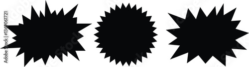 Comic Explosion Burst Shapes – Vector Speech Bubble, Pop Art Design Icons set Eps 10