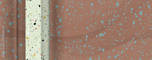 Painting Art MIlk chocolate Paint Abstract background on coffee muted Mocha shade 2025 Mousse color futuristic elements banner