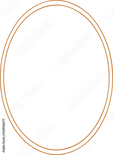 Minimalist Double Line Gold Circle Frame for Elegant Designs.