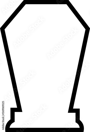Tombstone Silhouettes Vector Grave, Headstone, Cemetery Outline Svg Icon