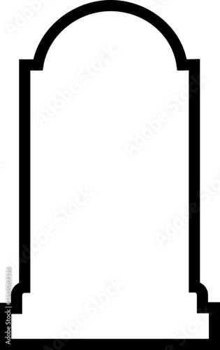 Tombstone Silhouettes Vector Grave, Headstone, Cemetery Outline Svg Icon