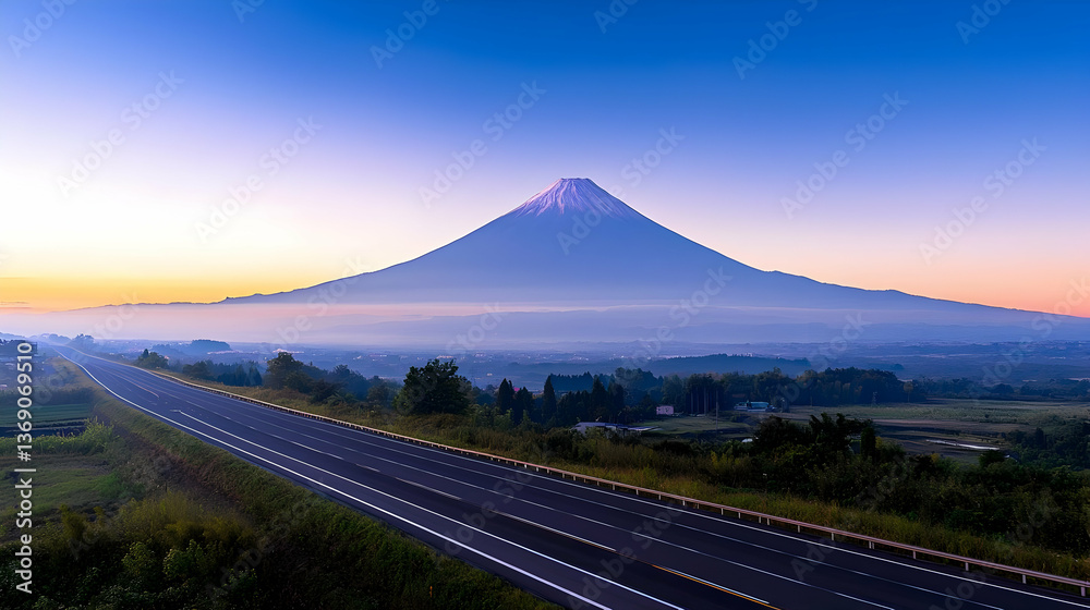 Fototapeta premium Majestic Fuji Sunrise Over Japan