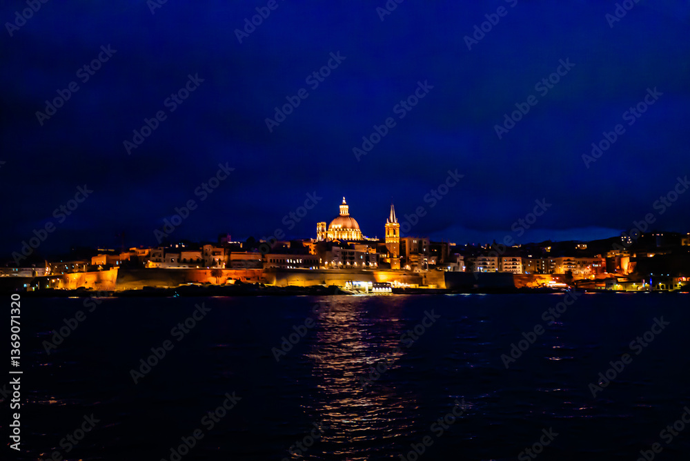 Obraz premium 【マルタ】ヴァレッタ市街の町並み