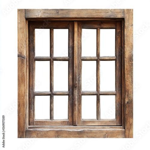 wooden window frame isolated on White background Remove White background  Clipping Path  pen tool