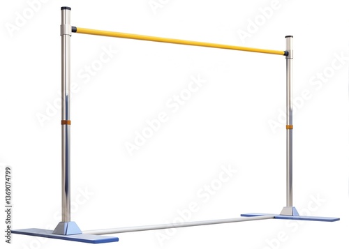 High Jump Bar Ready for Action: Capture the anticipation of athletic achievement with this high jump bar. The polished metal glistens in the light, promising a display of human potential.