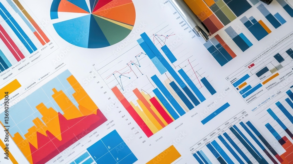 © Sampao - Workspace featuring a report on economic shifts, business growth strategies, and trend data. © Sampao - Workspace featuring a report on economic shifts, business growth strategies, and trend data.