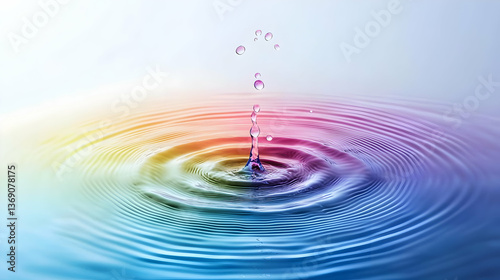 Colorful Water Splash Ripples