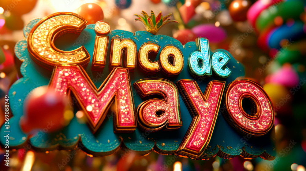 Obraz premium Cinco de Mayo colorful celebration decoration background