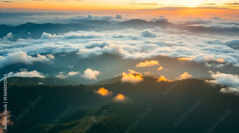 Fototapeta premium sunset over the ocean