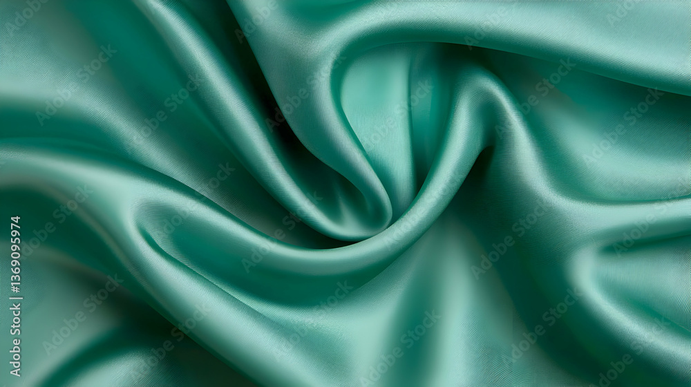 Teal Silk Fabric Texture Closeup Teal Silk Fabric Texture Closeup