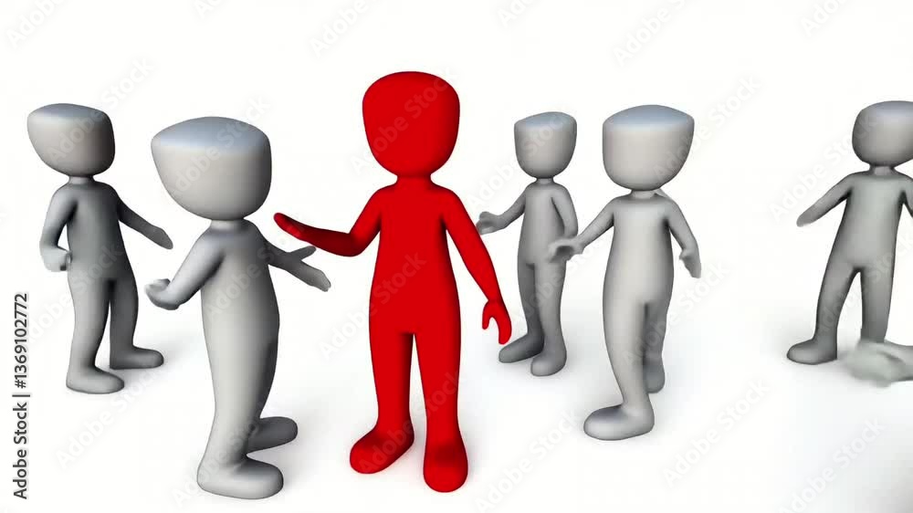 People team leader friend crowd 3d cartoon style, Photo Illustration Image Picture, Animation Motion Graphi Video People team leader friend crowd 3d cartoon style, Photo Illustration Image Picture, Animation Motion Graphi Video